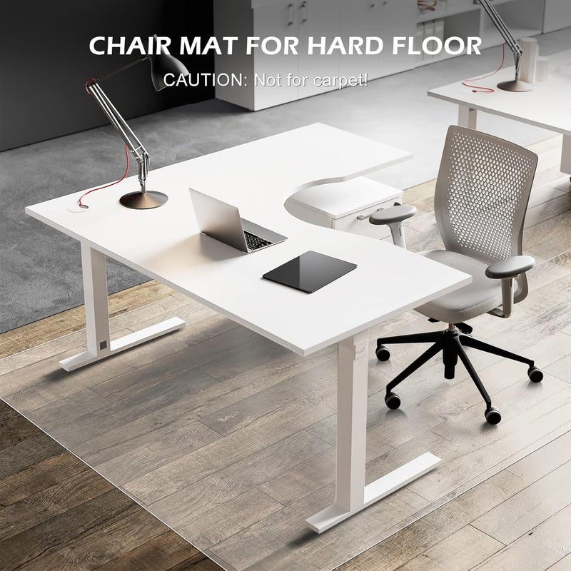 SALLOUS Chair Mat for Hard Floors, 60" x 75" Office Chair Mat for Hard Surface, Vinyl Floor Mat for Gaming Chairs, Multi-Purpose Floor Protector Desk Mat for Home Office (Clear) - Image 4